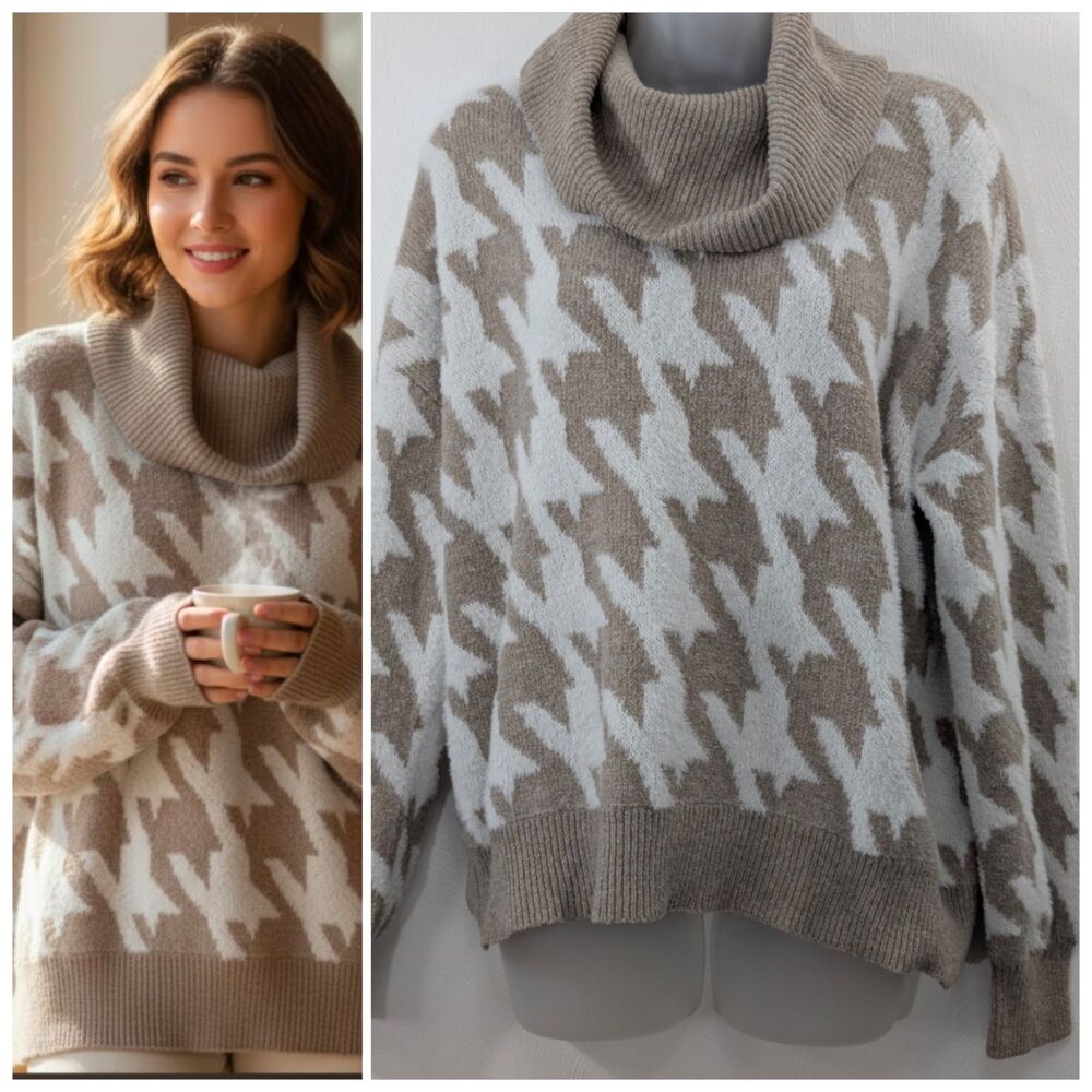 Oversized Slouch Sweater Abstract XL Cozy Core Comfort Wear By Love Scarlett